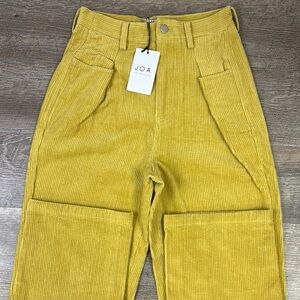 NEW J.O.A Mustard Corduroy Skater Pants XS